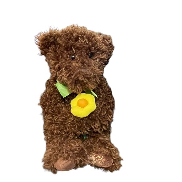 Russ Berrie Plush Teddy Bear Daisy Flower Stuffed Ribbon Shower Nursery Decor 9" - Picture 13 of 13